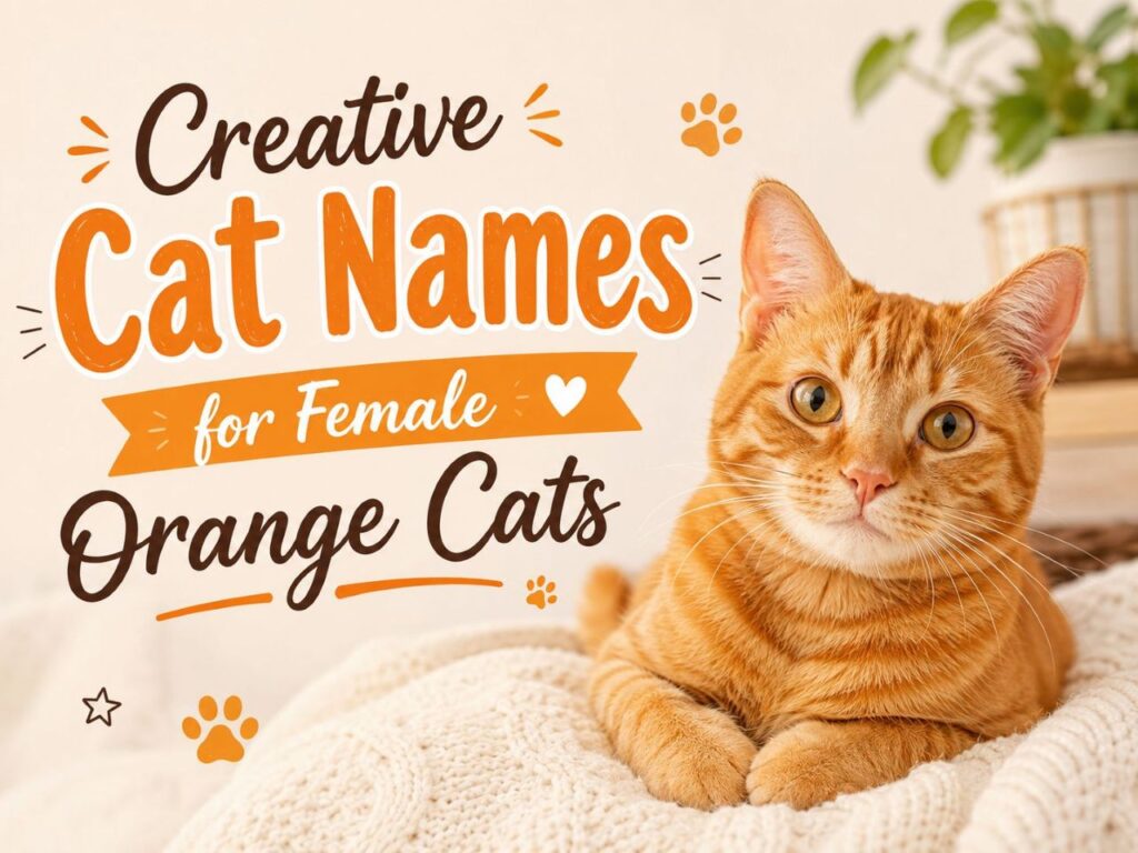 Creative Cat Names for Female Orange Cats