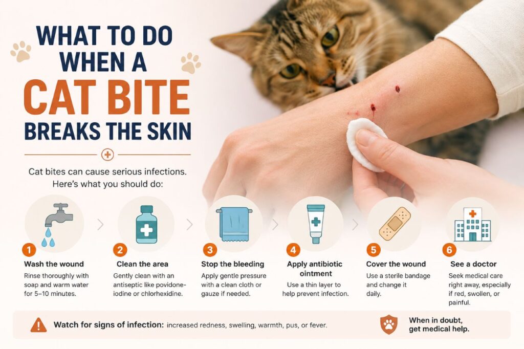 What To Do When a Cat Bite Breaks the Skin