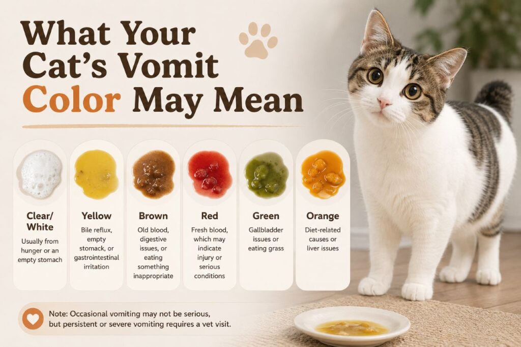 What Your Cat’s Vomit Color May Mean